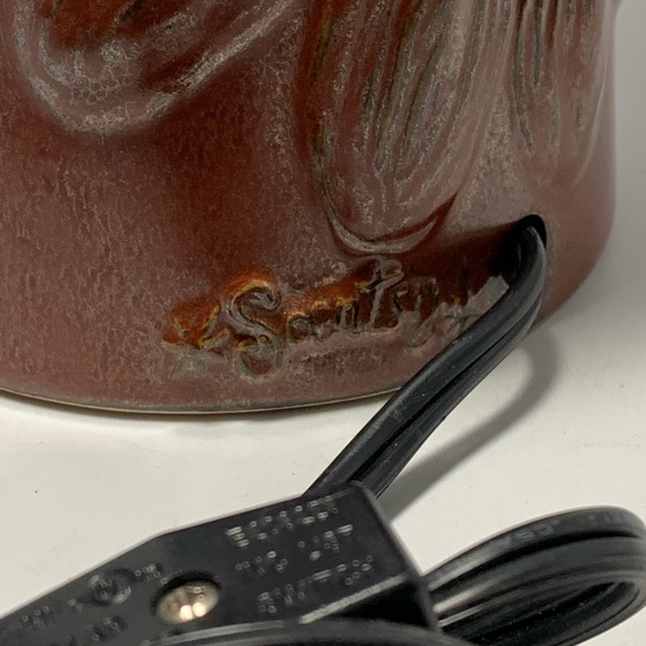 Scentsy DSW-Boho Ceramic Electric Wax Warmer Brown Floral Design - Picture 8 of 9